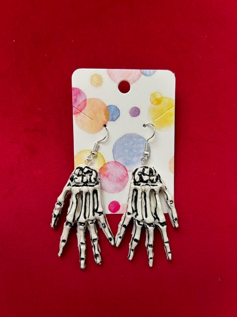 Skeleton Hand Earring